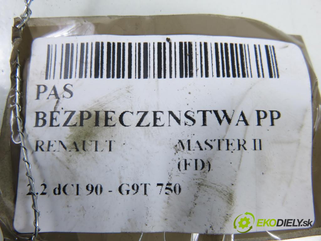 RENAULT MASTER II Skrzynia (FD) FURGON 2006 66,00 2.2 dCI 90 - G9T 750 2188,00 Držiak bezpečnostný PP 33042276