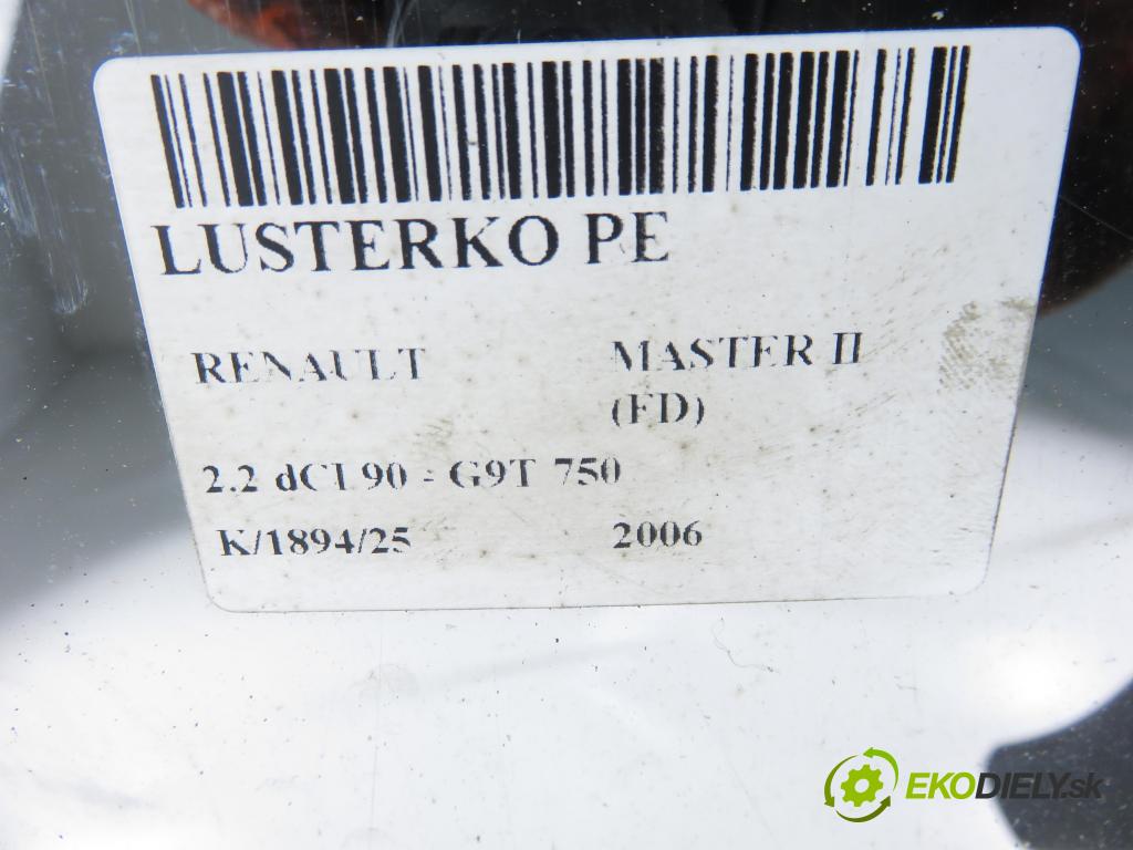 RENAULT MASTER II Skrzynia (FD) FURGON 2006 66,00 2.2 dCI 90 - G9T 750 2188,00 Spätné zrkadlo