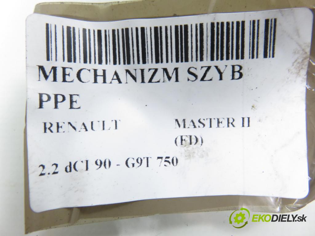 RENAULT MASTER II Skrzynia (FD) FURGON 2006 66,00 2.2 dCI 90 - G9T 750 2188,00 Mechanizmus okien 8200162710 ; 400738