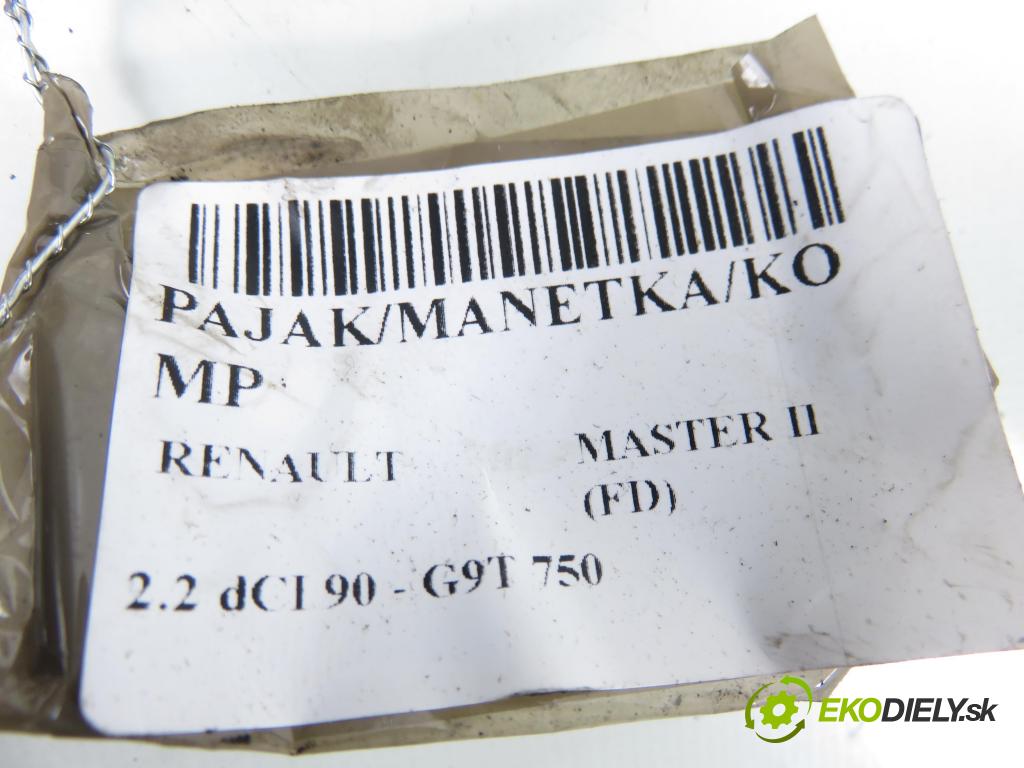 RENAULT MASTER II Skrzynia (FD) FURGON 2006 66,00 2.2 dCI 90 - G9T 750 2188,00 páčka/prepínač 8200199519 ; 34564001AG