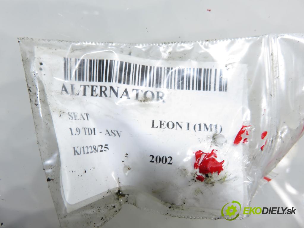 SEAT LEON (1M1) HB 2002 81,00 1.9 TDI 110 - ASV 1896,00 Alternátor 038903023L ; 0124325001 (Alternátor)
