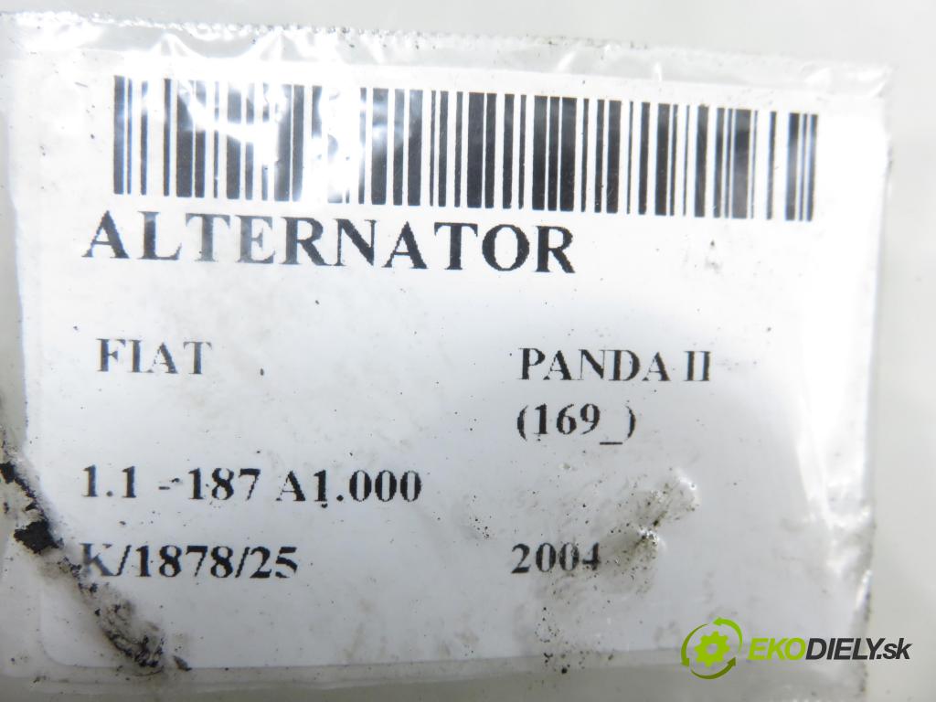FIAT PANDA (169_) HB 2004 40,00 1.1 54 - 187 A1.000 1108,00 Alternátor A115IM (Alternátor)