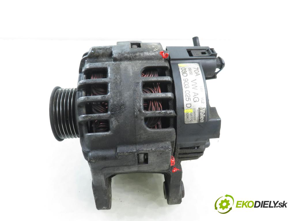 VW POLO (9N_) HB 2004 40,00 1.2 6V 54 - AWY 1198,00 Alternátor 03D903025D (Alternátor)