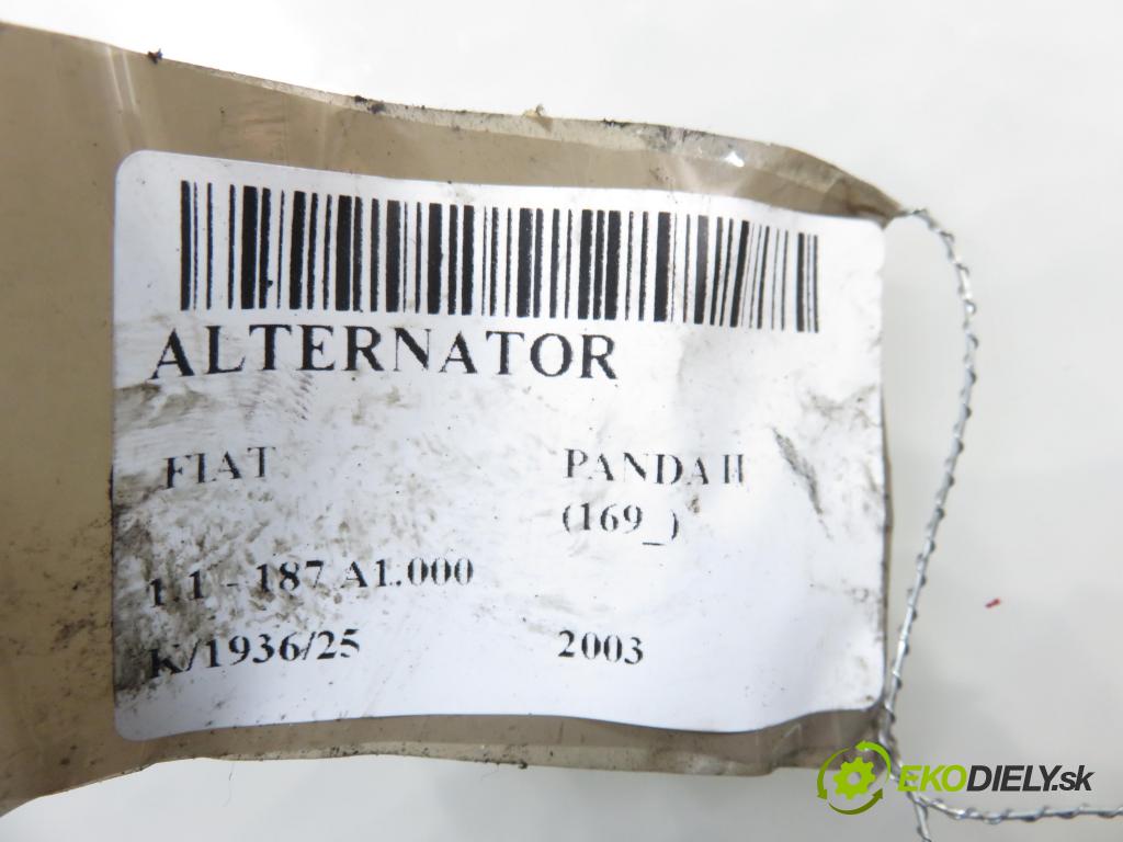 FIAT PANDA (169_) HB 2003 40,00 1.1 54 - 187 A1.000 1108,00 Alternátor  (Alternátor)