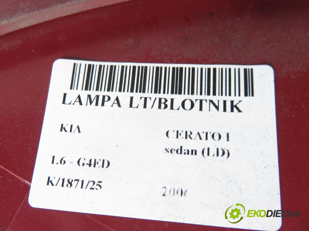 KIA CERATO I sedan (LD) SEDAN 2006 0,00 1.6 - G4ED 1599,00 Svetlo ľavé zadné