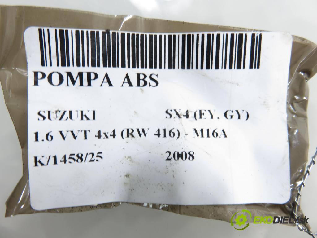 SUZUKI SX4 (EY, GY) CROSSOVER 2008 79,00 1.6 VVT 4x4 (RW 416) 107 - M16A 1586,00 Pumpa ABS 0265800494 (Pumpa ABS)