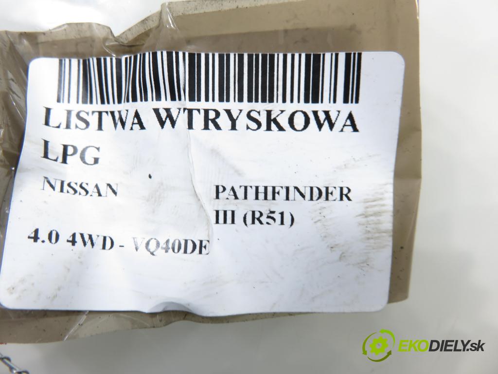 NISSAN PATHFINDER III (R51) TERENOWY 2007 198,00 4.0 4WD 269 - VQ40DE 3954,00 Lišta vstrekovacia LPG 09SQ99020002G ; 67R010185