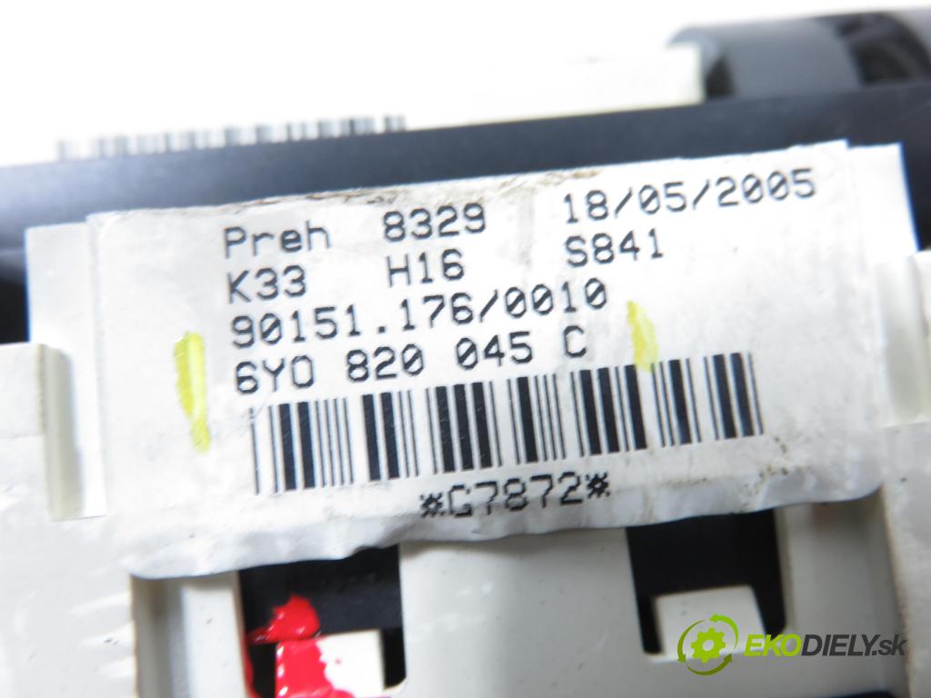 SKODA FABIA I SEDAN (6Y3) SEDAN 2006 47,00 1.2 - AZQ 1198,00 Panel kúrenia KLIMATIZACE: 6Y0820045C
