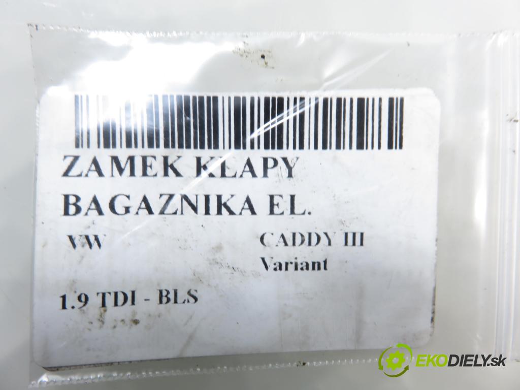 VW CADDY III Variant (2KB, 2KJ, 2CB, 2CJ) KOMBIVAN 2007 77,00 1.9 TDI PD 105 1896,00 zámok dverí kufor EL. 2K0827505F