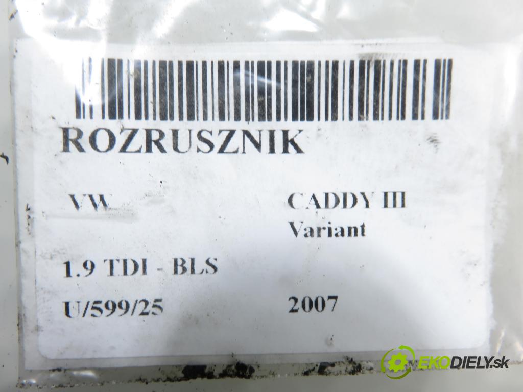 VW CADDY III Variant (2KB, 2KJ, 2CB, 2CJ) KOMBIVAN 2007 77,00 1.9 TDI PD 105 1896,00 Štartér  (Štartér)