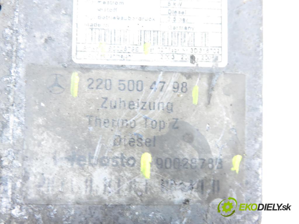 MERCEDES-BENZ KLASA S (W220) SEDAN 2003 191,00 S 400 CDI V8 260 - OM 628.960 3996,00 Webasto 2205004798 ; 9002879E ; 9002878B (Webasto (nezávislé topení))