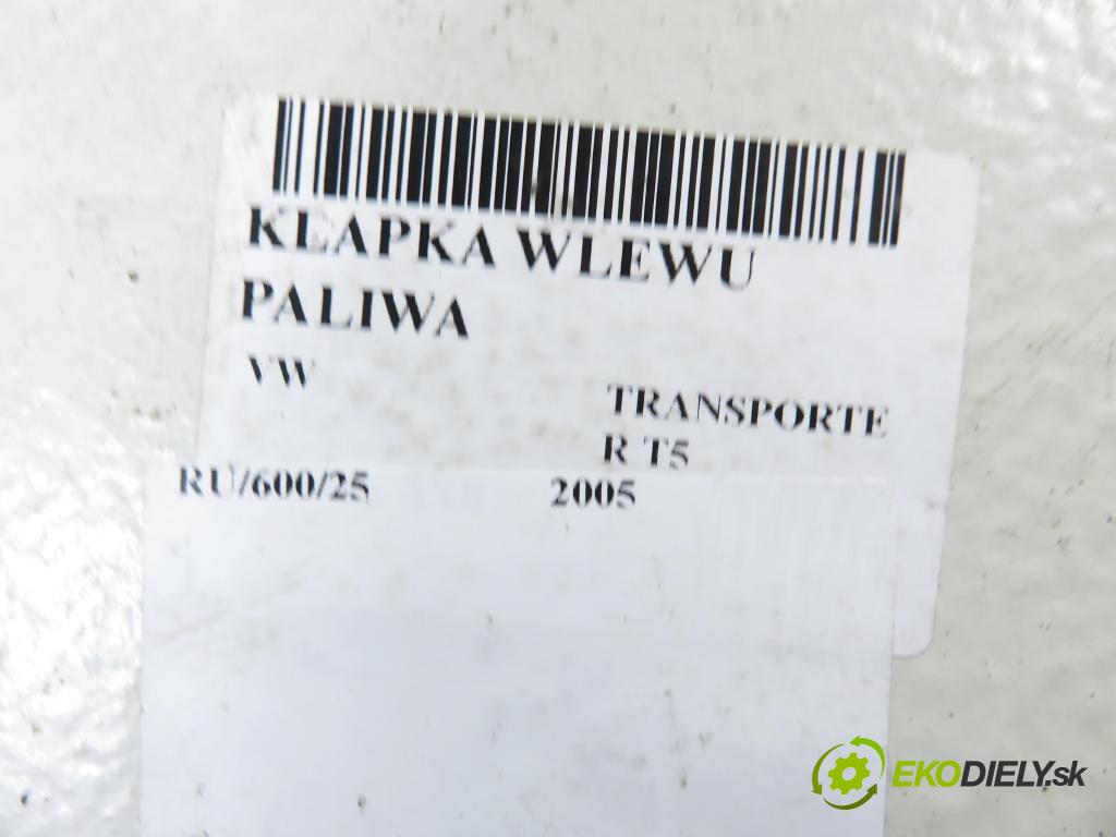 VW TRANSPORTER V Skrzynia (7HA, 7HH, 7EA, 7EH) FURGON 2005 77,00 1.9 TDI PD 105 - AXB 1896,00 Dvierka nádrže paliva 7H0809905 (Kľučka dverí ostatné)