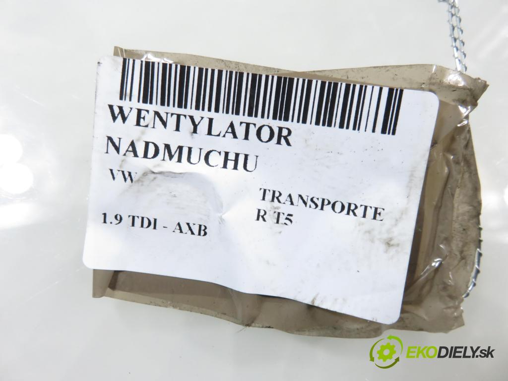 VW TRANSPORTER V Skrzynia (7HA, 7HH, 7EA, 7EH) FURGON 2005 77,00 1.9 TDI PD 105 - AXB 1896,00 Ventilátor vetráku TH160L37
