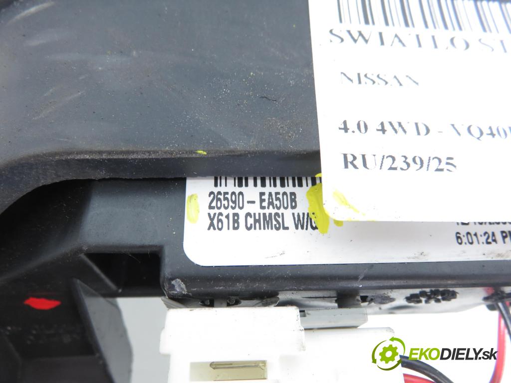 NISSAN PATHFINDER III (R51) TERENOWY 2007 198,00 4.0 4WD 269 - VQ40DE 3954,00 svetlo bŕzd 26590EA50B
