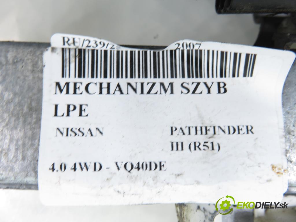 NISSAN PATHFINDER III (R51) TERENOWY 2007 198,00 4.0 4WD 269 - VQ40DE 3954,00 Mechanizmus okien 80731EA500