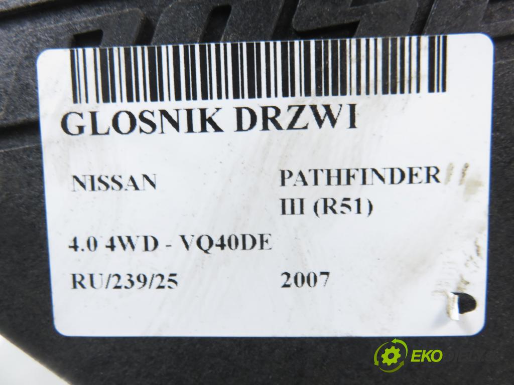 NISSAN PATHFINDER III (R51) TERENOWY 2007 198,00 4.0 4WD 269 - VQ40DE 3954,00 reproduktor Dvere 28170EA500