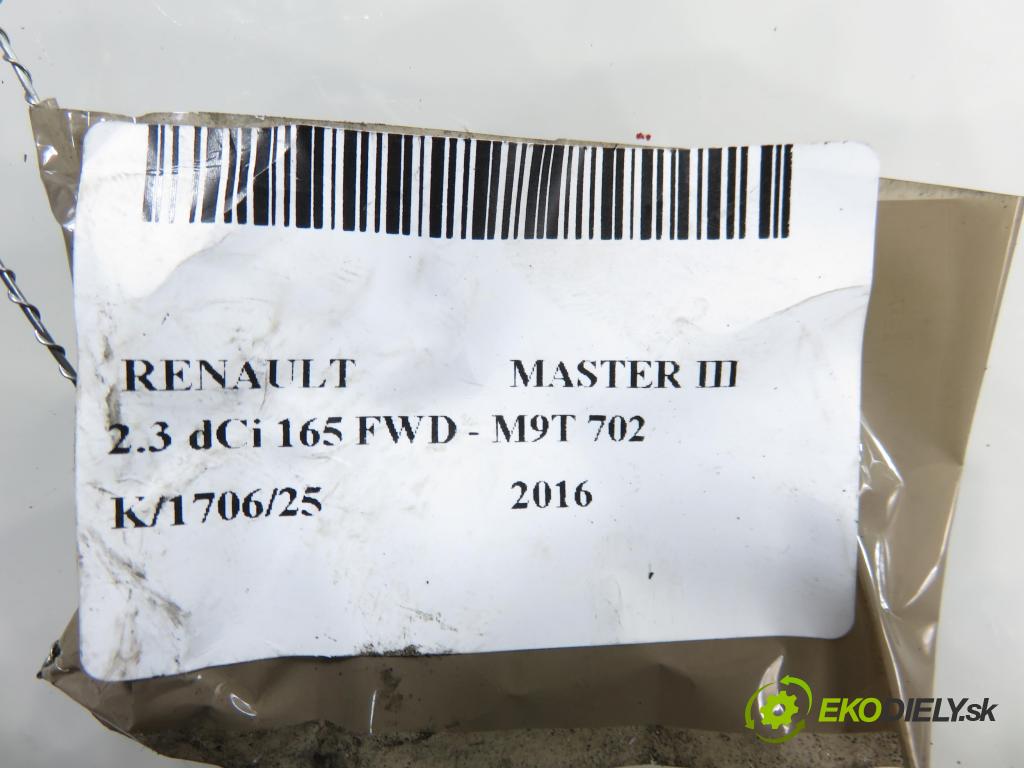 RENAULT MASTER III Platforma / podwozie (EV, HV, UV) KABINA/PLATFORMA 2016 120,00 2.3 dCi 165 FWD - M9T 702 2298,00 Chladič paliva 175103180R