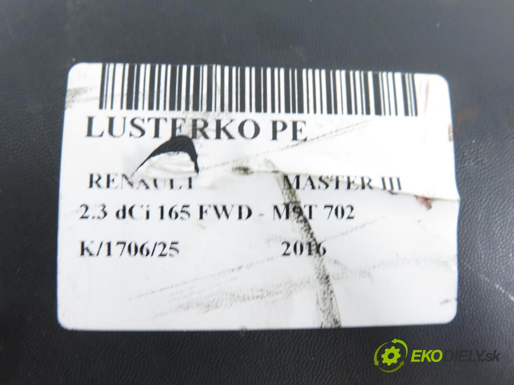 RENAULT MASTER III Platforma / podwozie (EV, HV, UV) KABINA/PLATFORMA 2016 120,00 2.3 dCi 165 FWD - M9T 702 2298,00 Spätné zrkadlo 