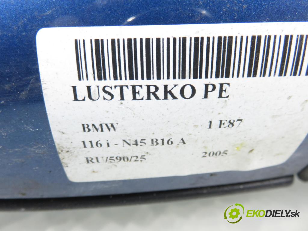 BMW 1 (E87) HB 2005 85,00 116 i - N45 B16 A 1596,00 Spätné zrkadlo 51337129643
