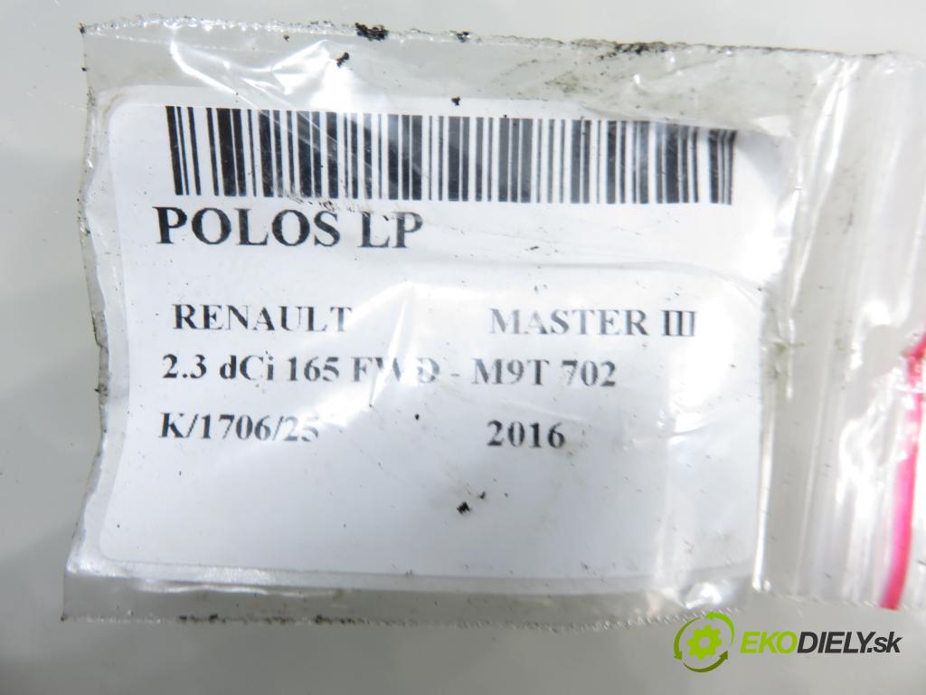 RENAULT MASTER III Platforma / podwozie (EV, HV, UV) KABINA/PLATFORMA 2016 120,00 2.3 dCi 165 FWD - M9T 702 2298,00 Poloos LP