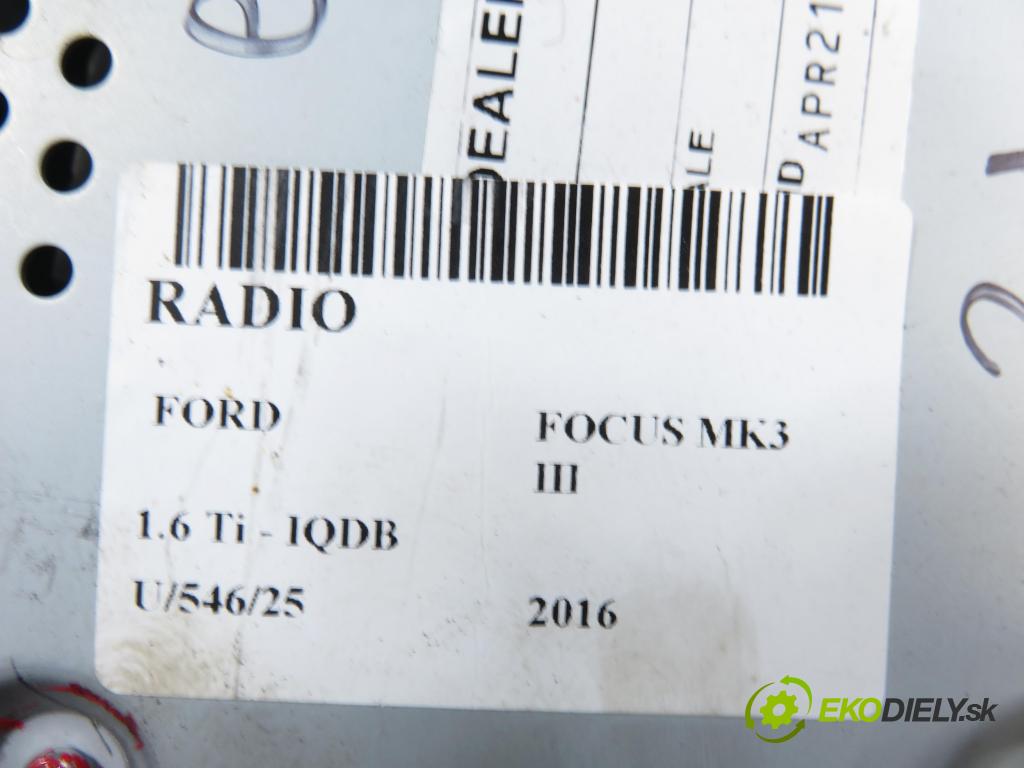 FORD FOCUS III HB 2016 77,00 1.6 Ti VCT 105 - IQDC 1596,00 RADIO BM5T18C815DT