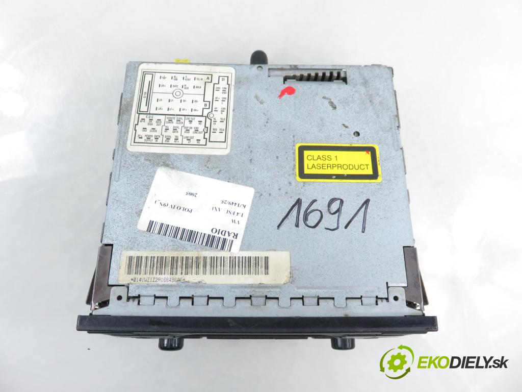 VW POLO (9N_) HB 2005 63,00 1.4 FSI - AXU 1390,00 RADIO CD 1J0035191A