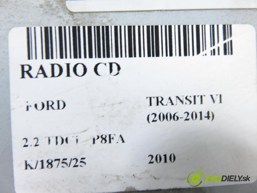 FORD TRANSIT TOURNEO Autobus BUS 2010 63,00 2.2 TDCi - P8FA 2198,00 RADIO CD 8C1T18C815AC