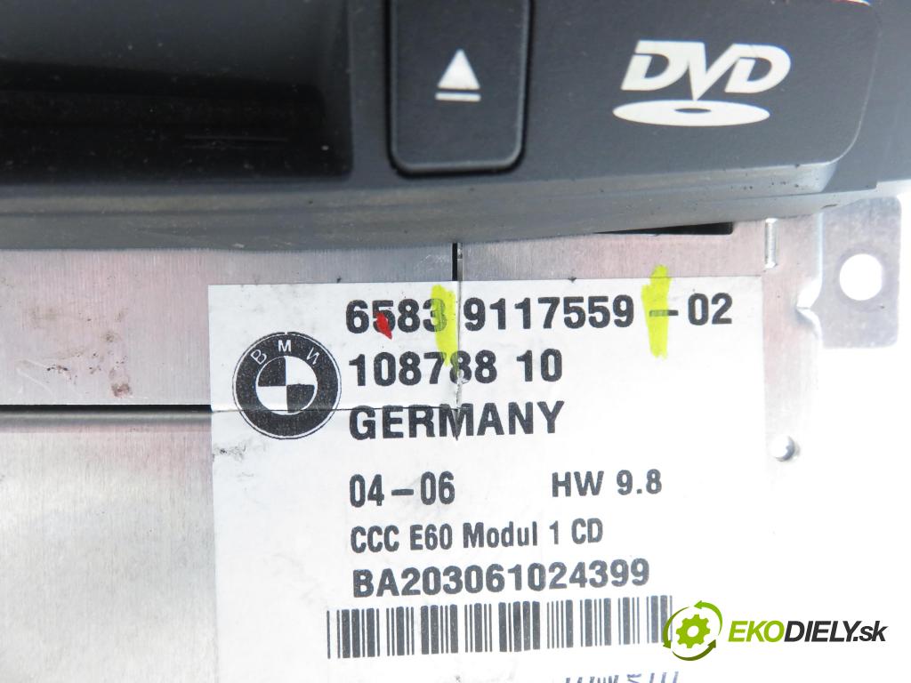 BMW 5 (E60) SEDAN 2006 170,00 530 xd 231 - M57 D30 (306D3) 2993,00 RADIO CD 9117559