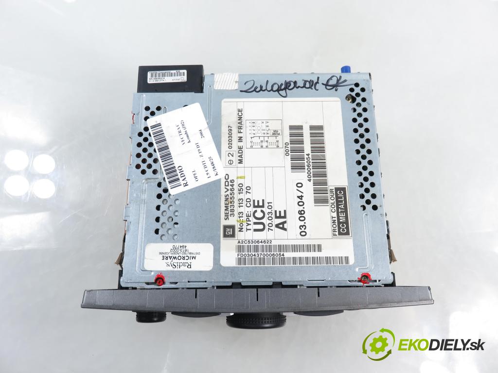 OPEL VECTRA C Kombi (Z02) KOMBI 2004 88,00 1.9 CDTI - Z 19 DT 1910,00 RADIO CD 13113150
