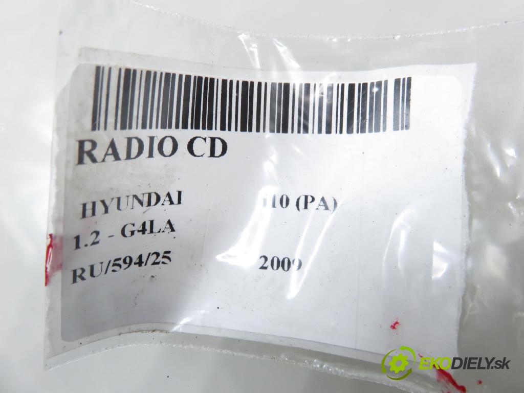 HYUNDAI i10 (PA) HB 2009 57,00 1.2 16V - G4LA 1248,00 RADIO CD 961000X2304X
