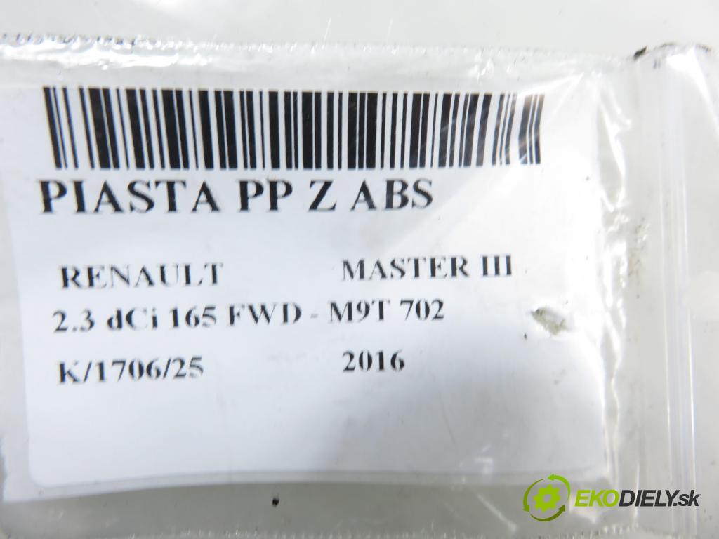 RENAULT MASTER III Platforma / podwozie (EV, HV, UV) KABINA/PLATFORMA 2016 120,00 2.3 dCi 165 FWD - M9T 702 2298,00 náboj PP ABS 
