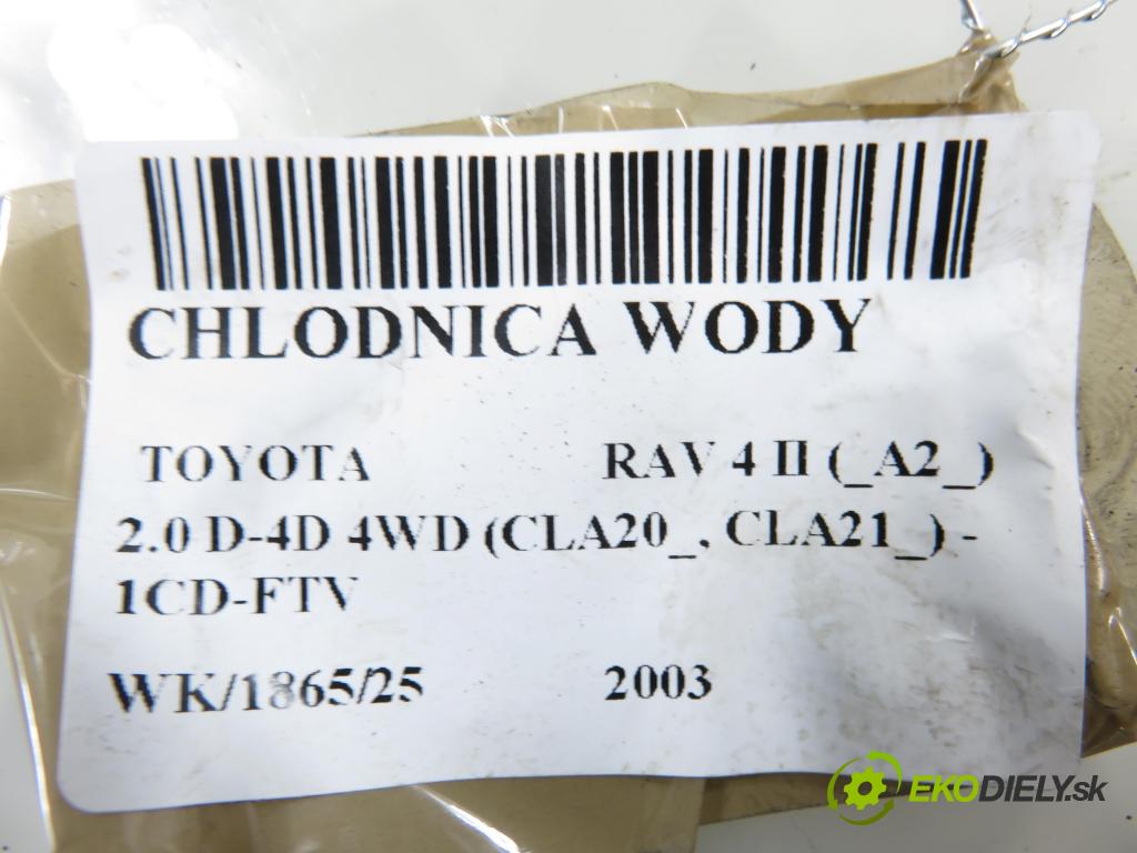 TOYOTA RAV 4 II (_A2_) SUV 2003 85,00 2.0 D-4D 4WD 116 - 1CD-FTV 1995,00 chladič vody 