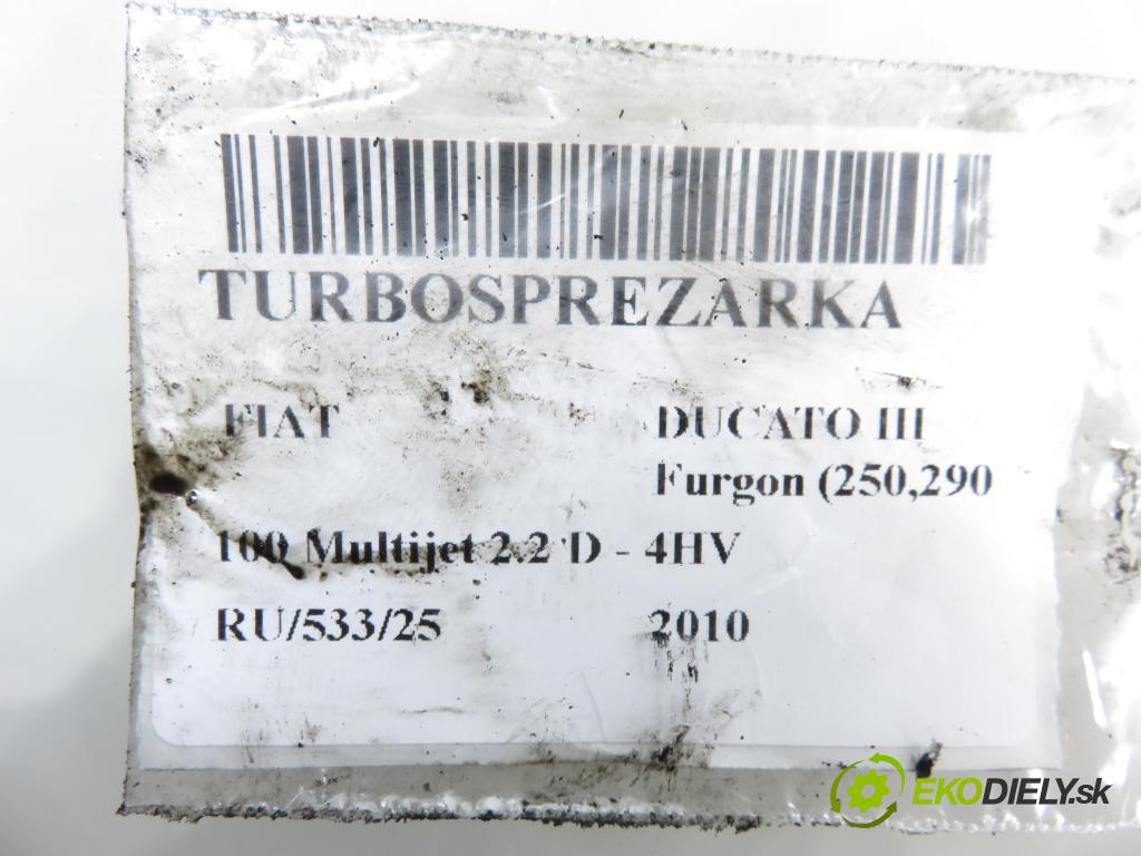 FIAT DUCATO Furgon (250_, 290_) FURGON 2010 74,00 100 Multijet 2.2 D - 4HV 2198,00 Turbodúchadlo 6U3Q6K682AF (Turbodúchadlo (kompletné))