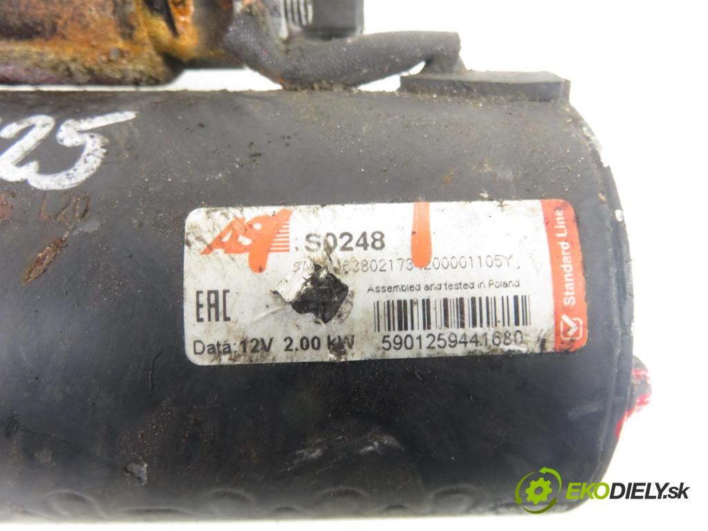 VW SHARAN (7M8, 7M9, 7M6) MINIVAN 2007 103,00 2.0 TDI - BRT 1968,00 Štartér S0248 (Štartér)