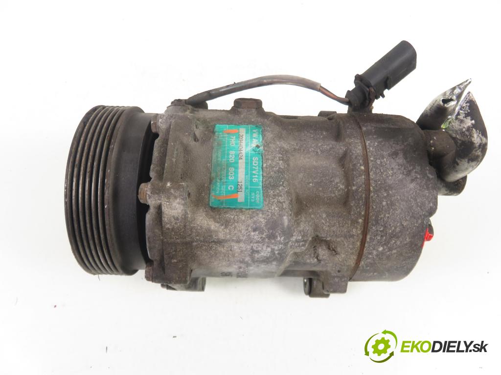 VW TRANSPORTER V Skrzynia (7HA, 7HH, 7EA, 7EH) FURGON 2005 77,00 1.9 TDI PD 105 - AXB 1896,00 KOMPRESOR: klimatizace 7H0820803C (Kompresor klimatizace)