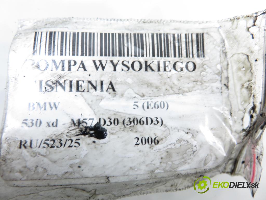 BMW 5 (E60) SEDAN 2006 170,00 530 xd 231 - M57 D30 (306D3) 2993,00 Pumpa vysokého tlaku 7798333 ; 0445010146 ; 0928400560