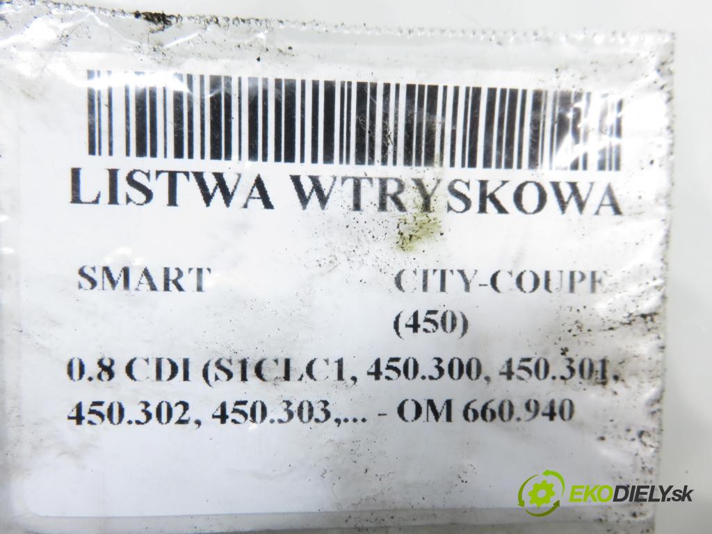 SMART CITY-COUPE (450) HB 2001 30,00 0.8 CDI R3 41 - OM 660.940 799,00 Lišta vstrekovacia 6110780149 ; 6600700095 ; 0445213003 (Vstrekovacia lišta)