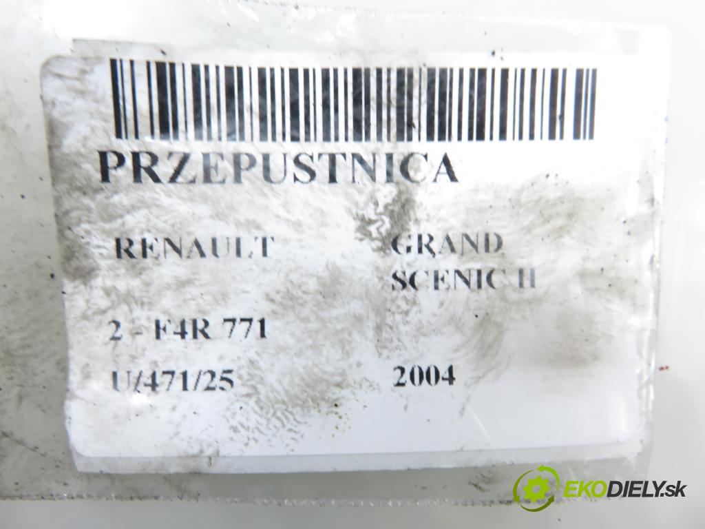 RENAULT GRAND SCENIC II (JM0/1_) MINIVAN 2004 99,00 2.0 135 - F4R 771 1998,00 Škrtiaca klapka 8200190230 ; 8200171134B (Škrtiaca klapka)