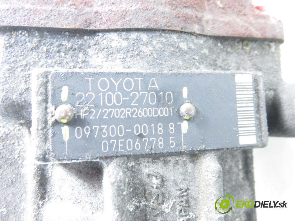 TOYOTA COROLLA (_E12_) HB 2003 85,00 2.0 D-4D 116 (CDE120R_, CDE120L_) - 1CD-FTV 1995,00 Pumpa vysokého tlaku 2210027010 ; 09730000188