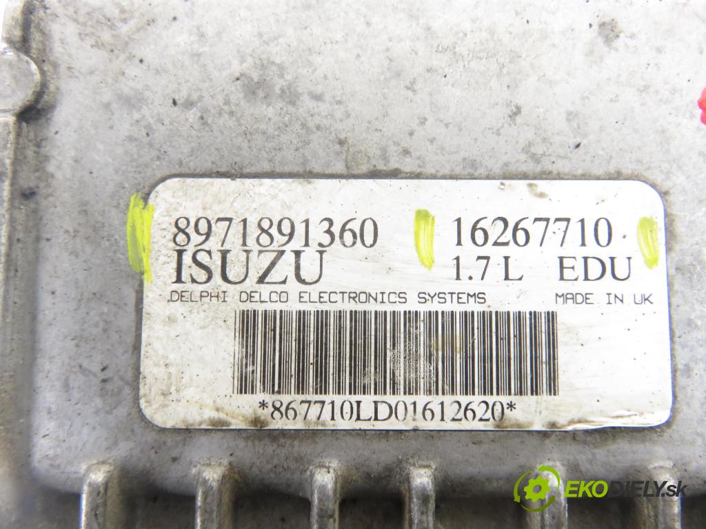 OPEL ASTRA G Kombi (T98) KOMBI 2003 55,00 1.7 DTI 16V - Y 17 DT 1686,00 Riadiaca jednotka pumpy 8971891360 ; 16267710