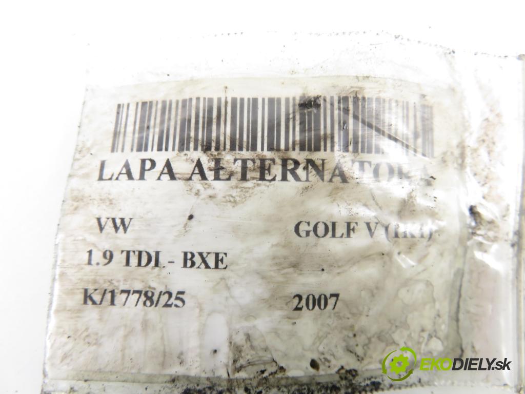 VW GOLF V (1K1) HB 2007 77,00 1.9 TDI - BXE 1896,00 Uchytenie alternátora 038903143AF ; 03G903315C