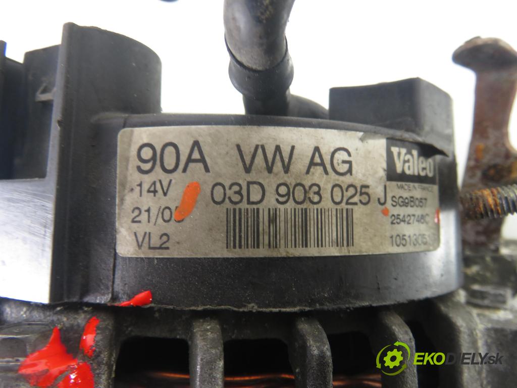 SKODA FABIA I SEDAN (6Y3) SEDAN 2006 47,00 1.2 - AZQ 1198,00 Alternátor 03D903025J ; SG9B057 (Alternátor)