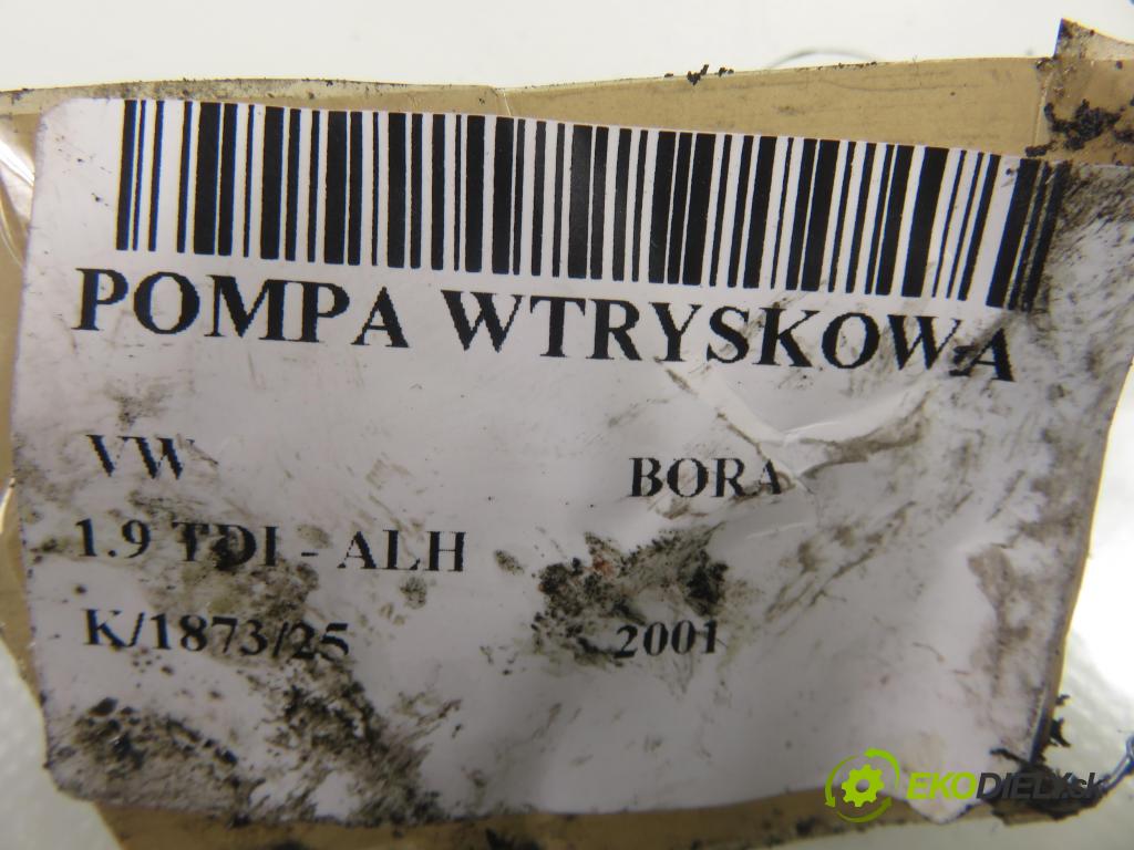 VW BORA (1J2) SEDAN 2001 66,00 1.9 TDI 90 - ALH 1896,00 Pumpa vstrekovacia 038130107D (Vstrekovacie čerpadlo)