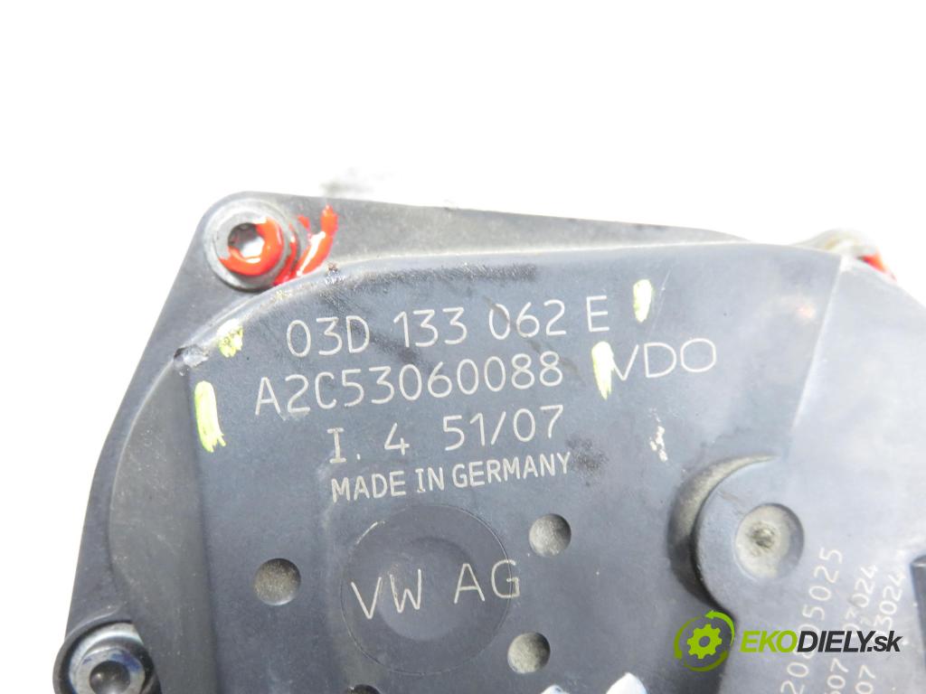VW POLO (9N_) HB 2008 44,00 1.2 6V 60 - BBM 1198,00 Škrtiaca klapka 03D133062E ; A2C53060088 (Škrtiaca klapka)