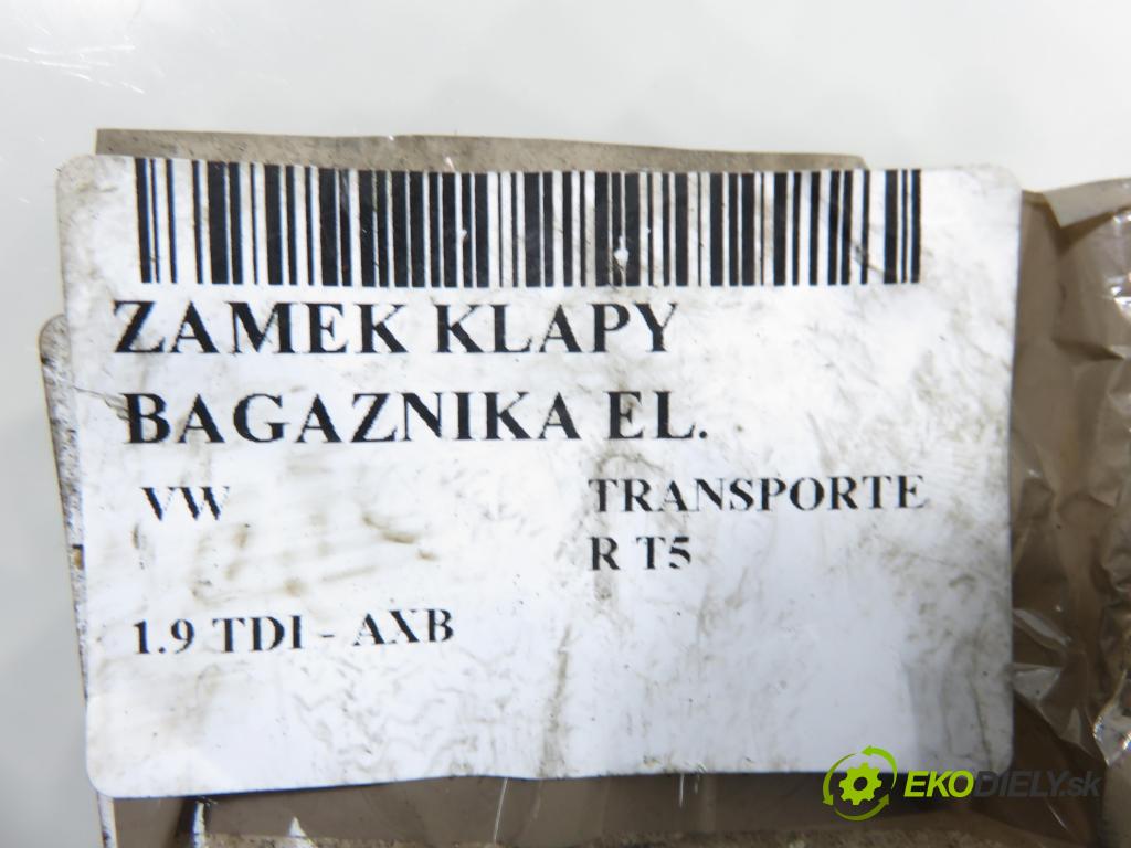 VW TRANSPORTER V Skrzynia (7HA, 7HH, 7EA, 7EH) FURGON 2005 77,00 1.9 TDI PD 105 - AXB 1896,00 zámok dverí kufor EL.