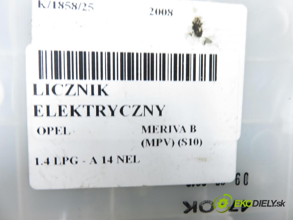 OPEL MERIVA B nadwozie wielkoprzestrzenne (MPV) (S10) MINIVAN 2008 88,00 1.4 LPG - A 14 NEL 1364,00 Prístrojovka elektrický 13349517