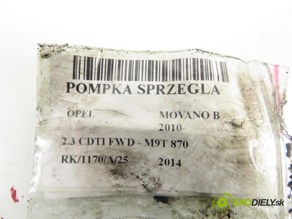 OPEL MOVANO B Platforma / podwozie (X62) FURGON 2014 81,00 2.3 CDTI FWD - M9T 870 2299,00 pumpa spojky 804836