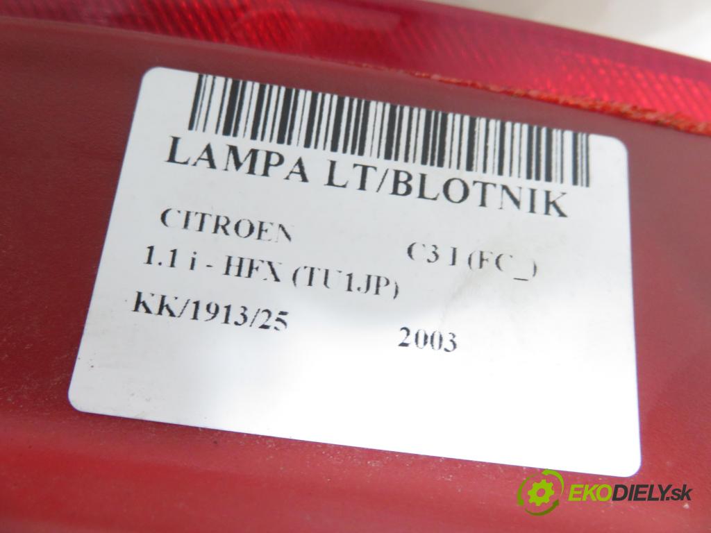 CITROEN C3 I (FC_) HB 2003 44,00 1.1 i - HFX (TU1JP) 1124,00 Svetlo ľavé zadné 