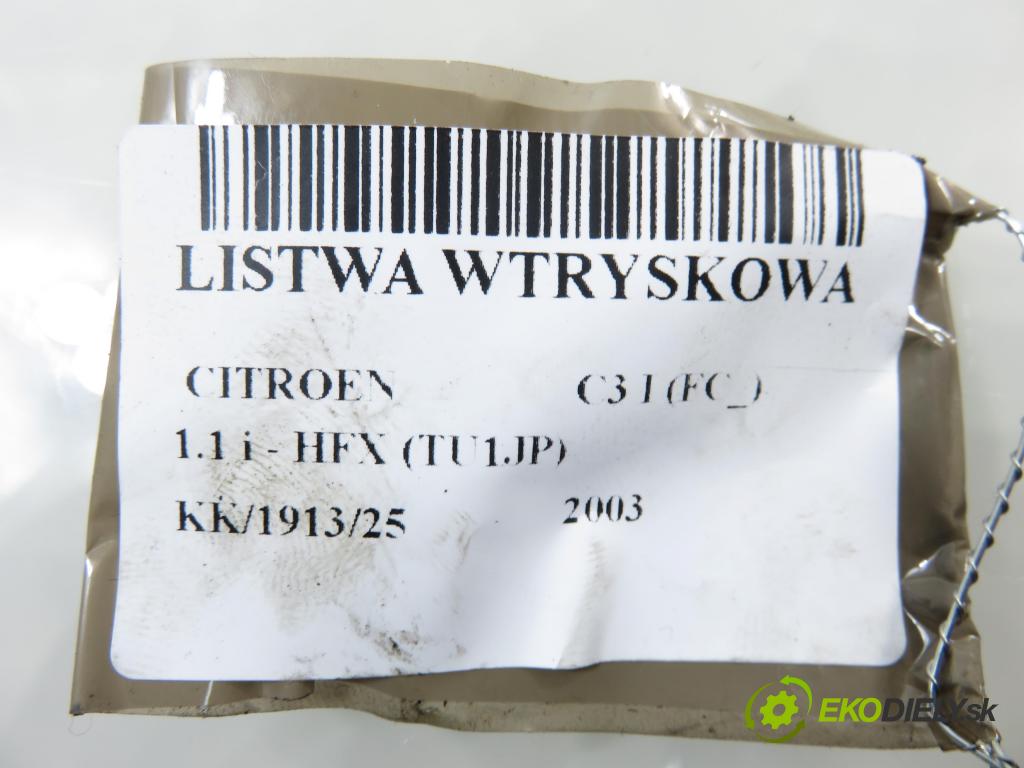 CITROEN C3 I (FC_) HB 2003 44,00 1.1 i - HFX (TU1JP) 1124,00 Lišta vstrekovacia 9628982980 (Vstrekovacia lišta)