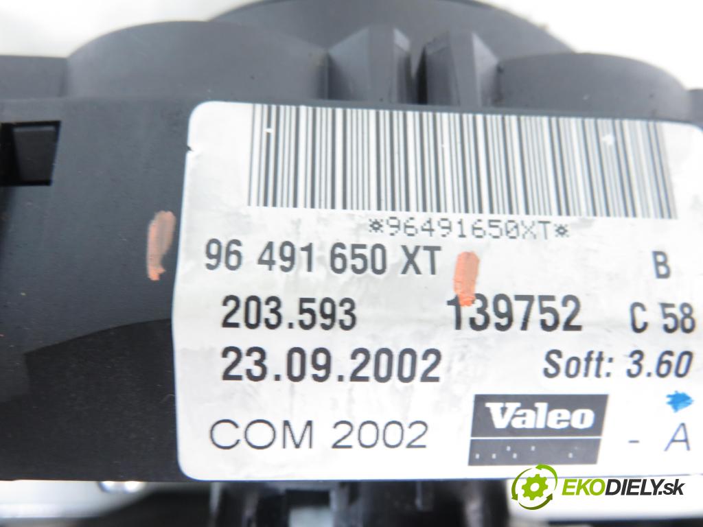 CITROEN C3 I (FC_) HB 2003 44,00 1.1 i - HFX (TU1JP) 1124,00 páčka/prepínač 96491650XT